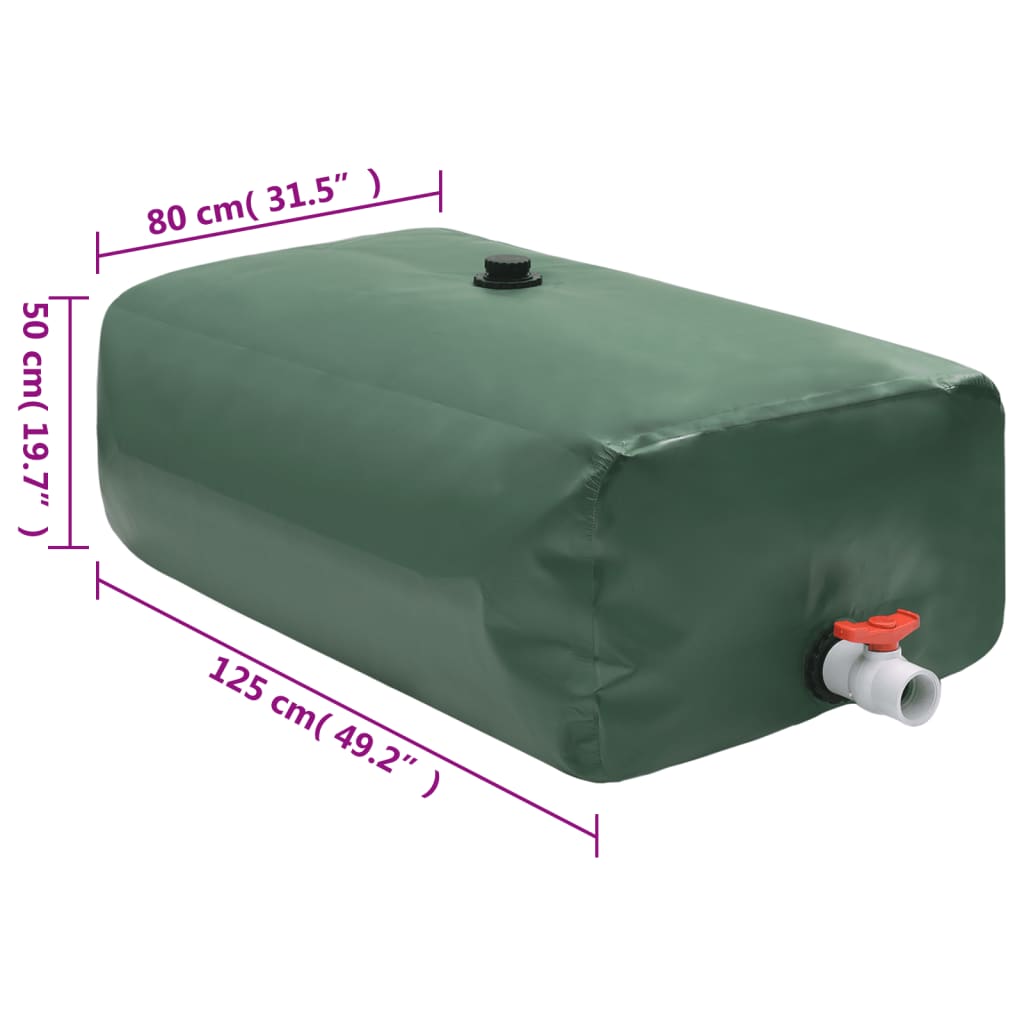 Watertank met kraan opvouwbaar 500 L PVC is nu te koop bij PeponiXL, paradijselijk wonen!