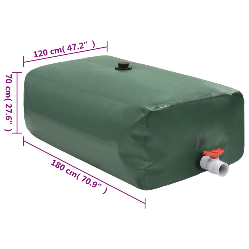 Watertank met kraan opvouwbaar 1500 L PVC is nu te koop bij PeponiXL, paradijselijk wonen!