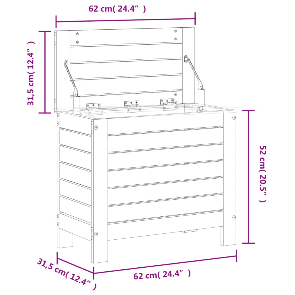 Tuinvoetenbank 62x31,5x52 cm massief grenenhout is nu te koop bij PeponiXL, paradijselijk wonen!