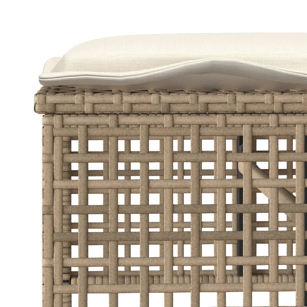 4-delige Loungeset met kussens poly rattan en glas beige is nu te koop bij PeponiXL, paradijselijk wonen!