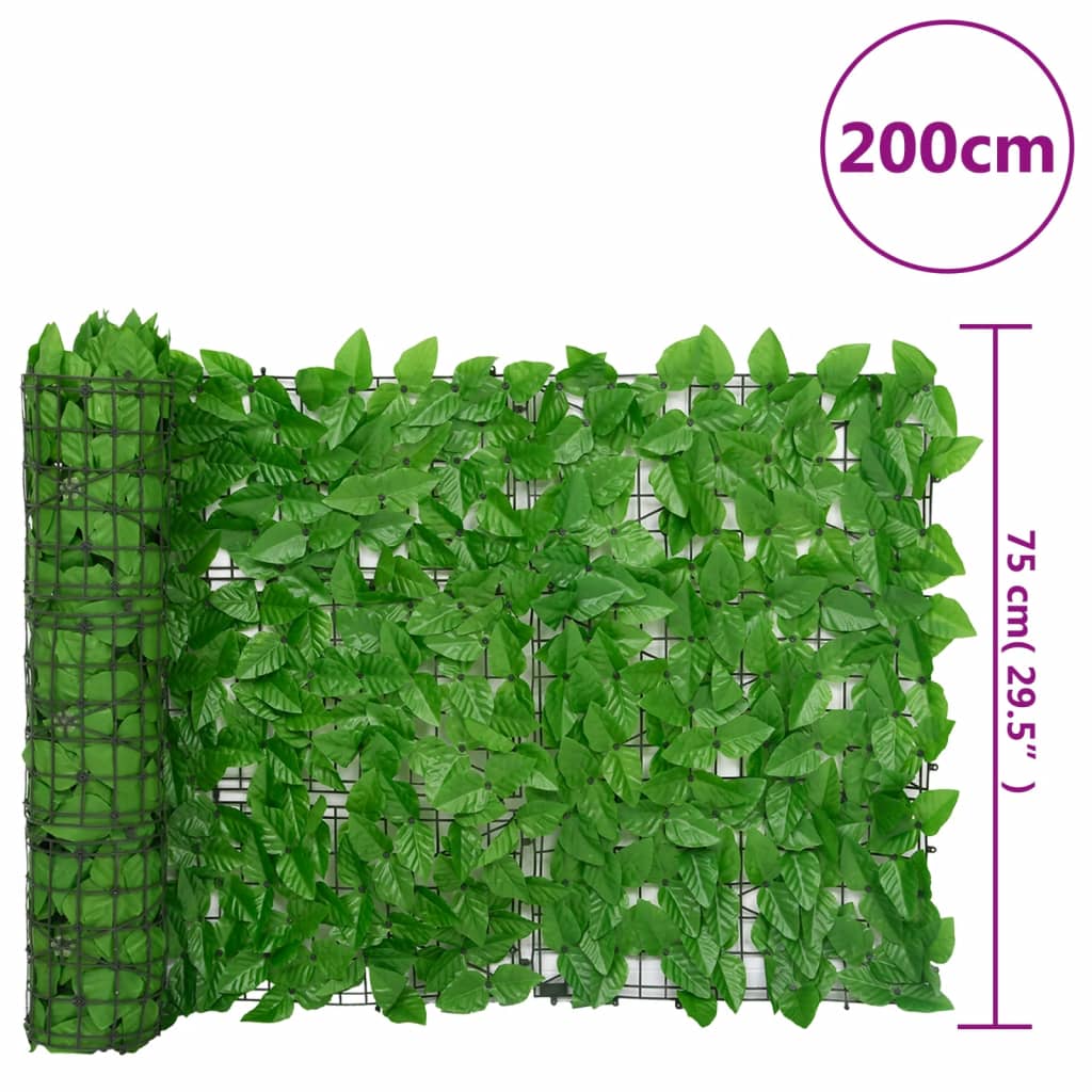 Balkonscherm met groene bladeren 200x75 cm is nu te koop bij PeponiXL, paradijselijk wonen!
