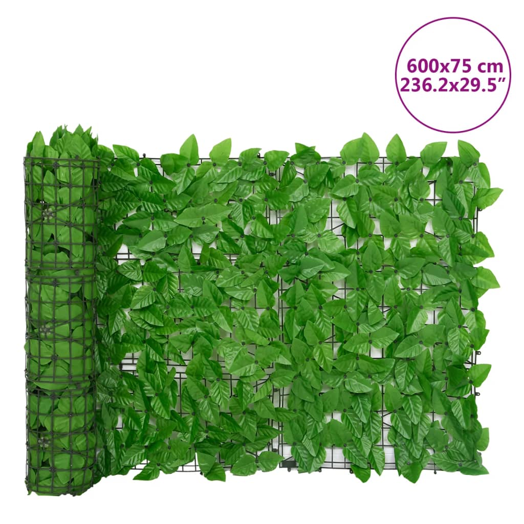 Balkonscherm met groene bladeren 600x75 cm is nu te koop bij PeponiXL, paradijselijk wonen!