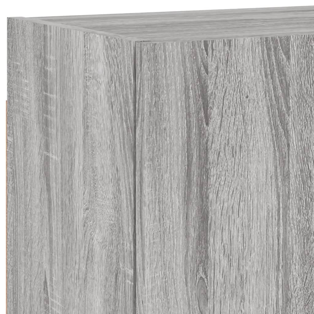 4-delige Tv-wandmeubelset bewerkt hout grijs sonoma is nu te koop bij PeponiXL, paradijselijk wonen!