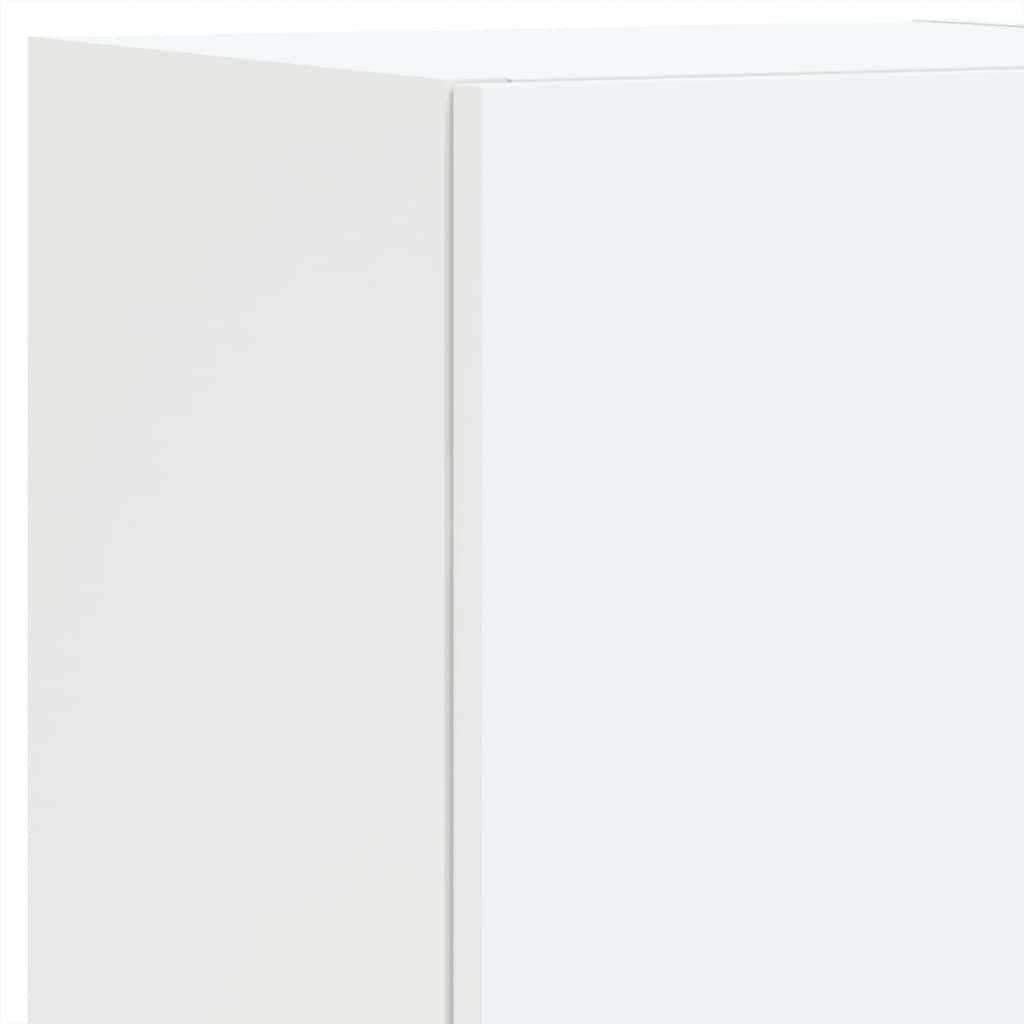 4-delige Tv-wandmeubelset met LED-verlichting bewerkt hout wit is nu te koop bij PeponiXL, paradijselijk wonen!