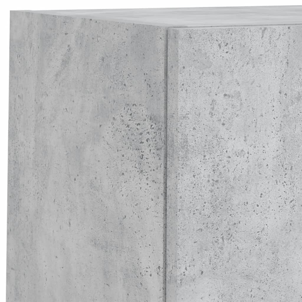 6-delige Tv-wandmeubelset met LED bewerkt hout betongrijs is nu te koop bij PeponiXL, paradijselijk wonen!
