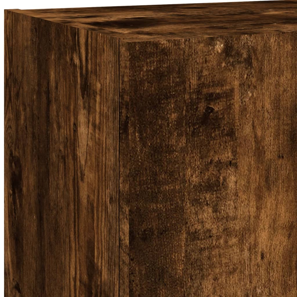 5-delige tv-wandmeubelset met LED bewerkt hout gerookt eiken is nu te koop bij PeponiXL, paradijselijk wonen!