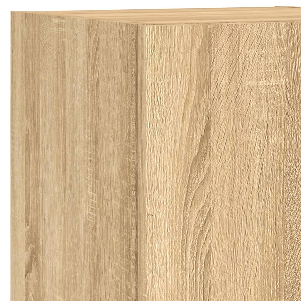 8-delige Tv-wandmeubelset met LED-verlichting sonoma eikenkleur is nu te koop bij PeponiXL, paradijselijk wonen!
