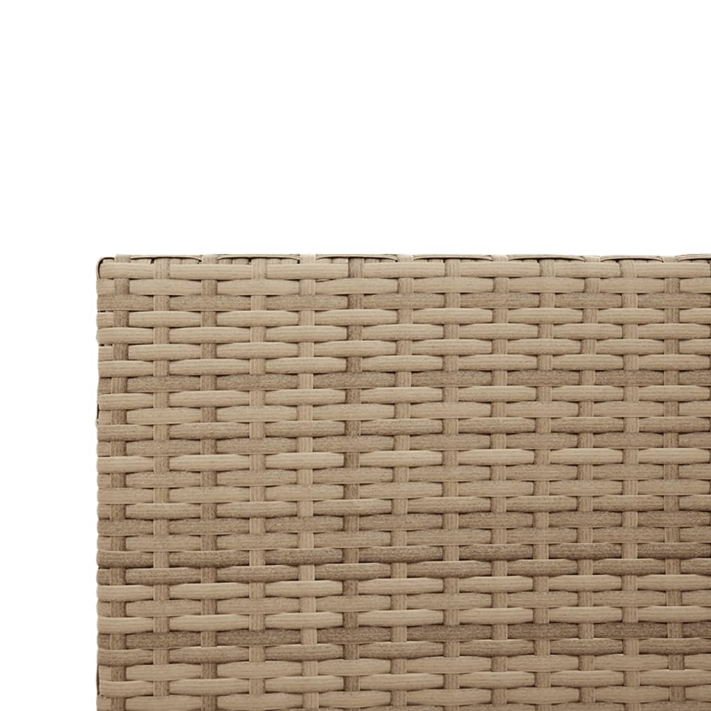 Tuinbank met tafel en kussens L-vormig poly rattan beige is nu te koop bij PeponiXL, paradijselijk wonen!