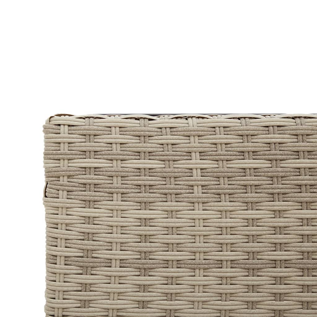 Tuinbank met tafel en kussens L-vormig poly rattan lichtgrijs is nu te koop bij PeponiXL, paradijselijk wonen!
