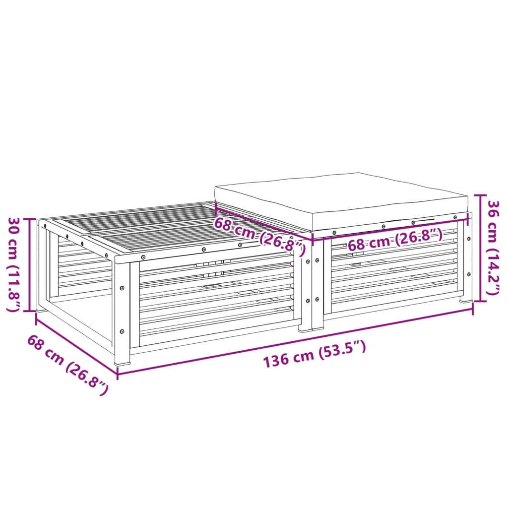 Tuintafel met kruk massief acaciahout is nu te koop bij PeponiXL, paradijselijk wonen!