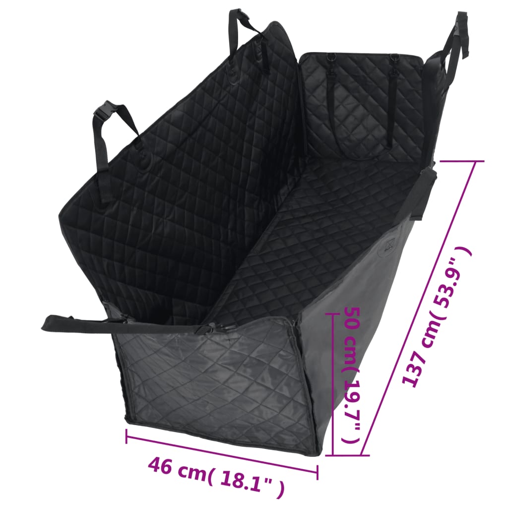 Autostoelhoes voor honden 137x46x50 cm zwart is nu te koop bij PeponiXL, paradijselijk wonen!