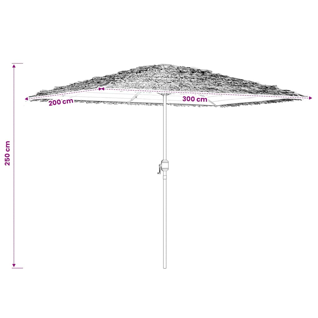 Parasol met stalen paal 300x200x250 cm bruin is nu te koop bij PeponiXL, paradijselijk wonen!
