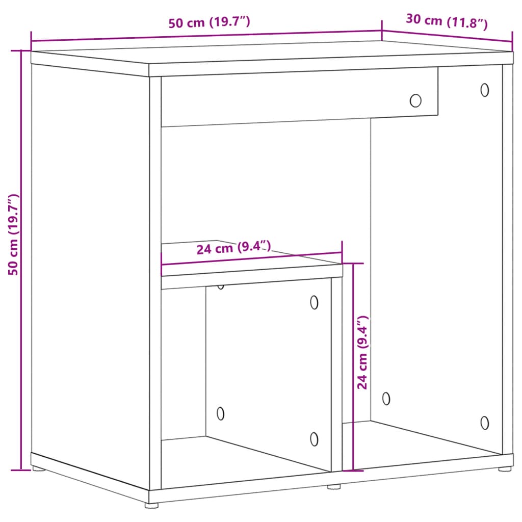 Bijzettafels 2 st 50x30x50 cm bewerkt hout wit is nu te koop bij PeponiXL, paradijselijk wonen!