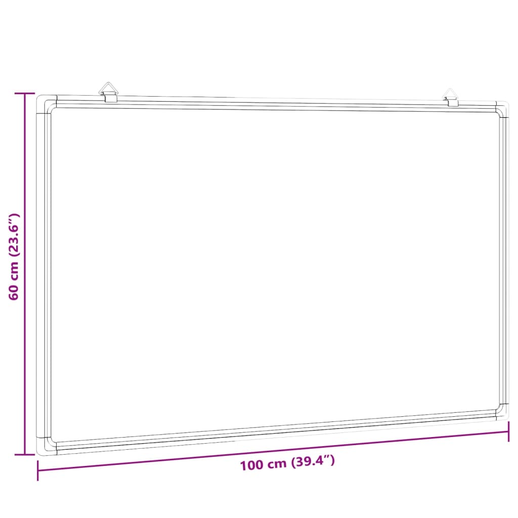 Whiteboard magnetisch 100x60x1,7 cm aluminium is nu te koop bij PeponiXL, paradijselijk wonen!