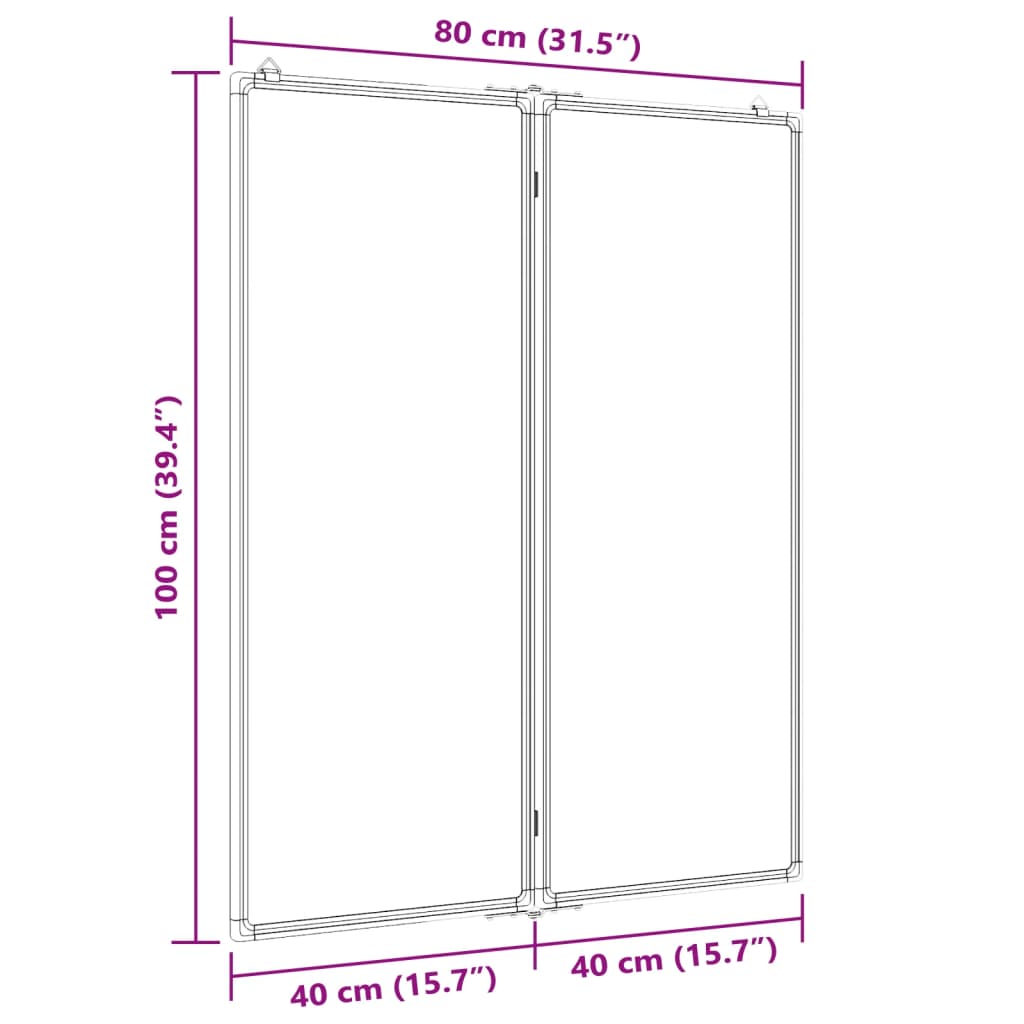 Whiteboard magnetisch inklapbaar 80x100x1,7 cm aluminium is nu te koop bij PeponiXL, paradijselijk wonen!