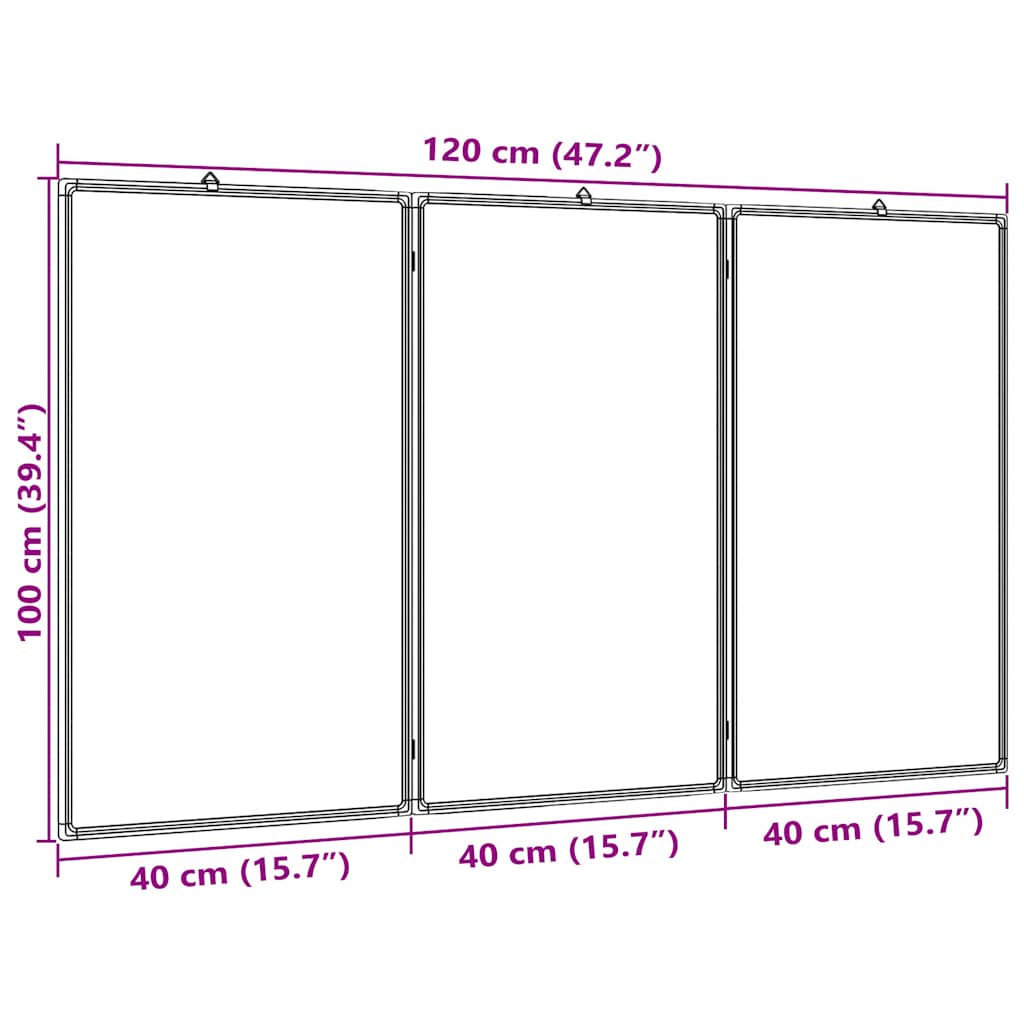 Whiteboard magnetisch inklapbaar 120x100x1,7 cm aluminium is nu te koop bij PeponiXL, paradijselijk wonen!