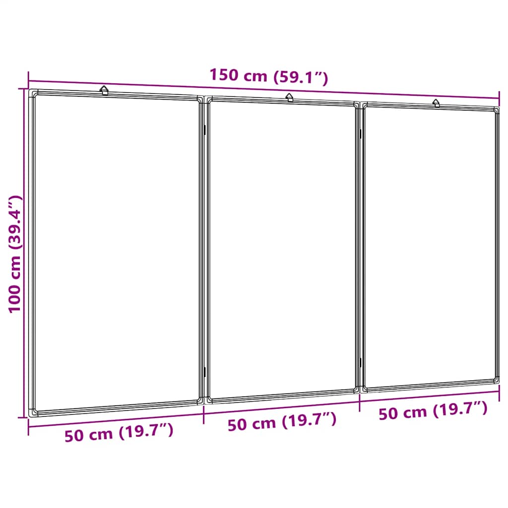 Whiteboard magnetisch inklapbaar 150x100x1,7 cm aluminium is nu te koop bij PeponiXL, paradijselijk wonen!