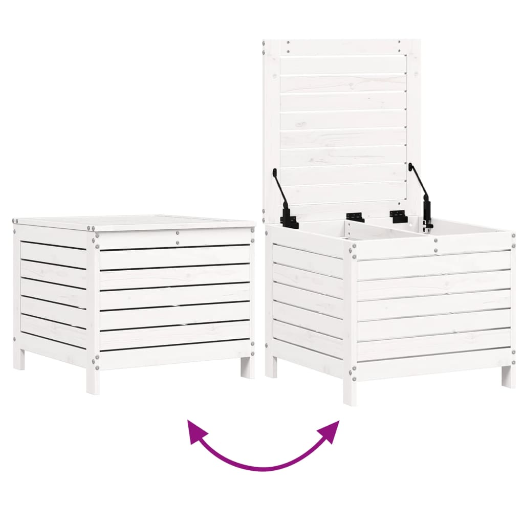 7-delige Loungeset massief grenenhout wit is nu te koop bij PeponiXL, paradijselijk wonen!