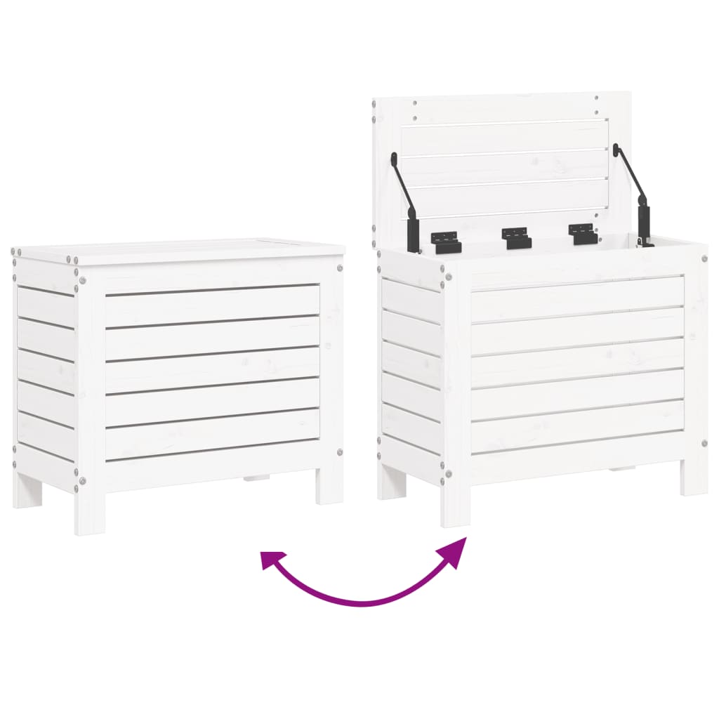 9-delige Loungeset massief grenenhout wit