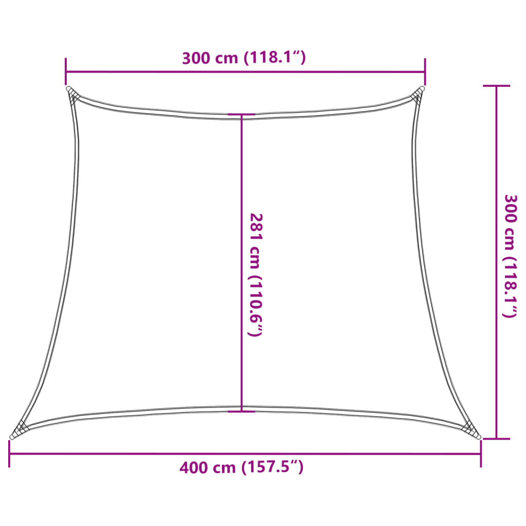Zonnezeil 160 g/m² trapezium 3/4x3 m HDPE lichtgrijs is nu te koop bij PeponiXL, paradijselijk wonen!