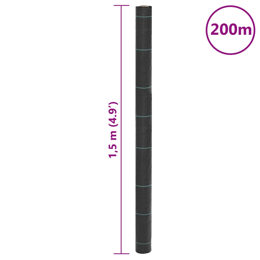 Worteldoek 1,5x200 m polypropeen zwart is nu te koop bij PeponiXL, paradijselijk wonen!
