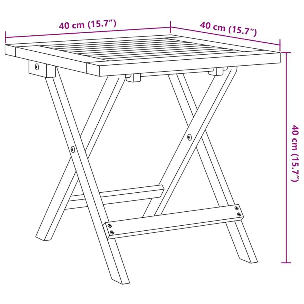 Tuinstoelen 2 st inklapbaar met tafel massief hout zwart is nu te koop bij PeponiXL, paradijselijk wonen!