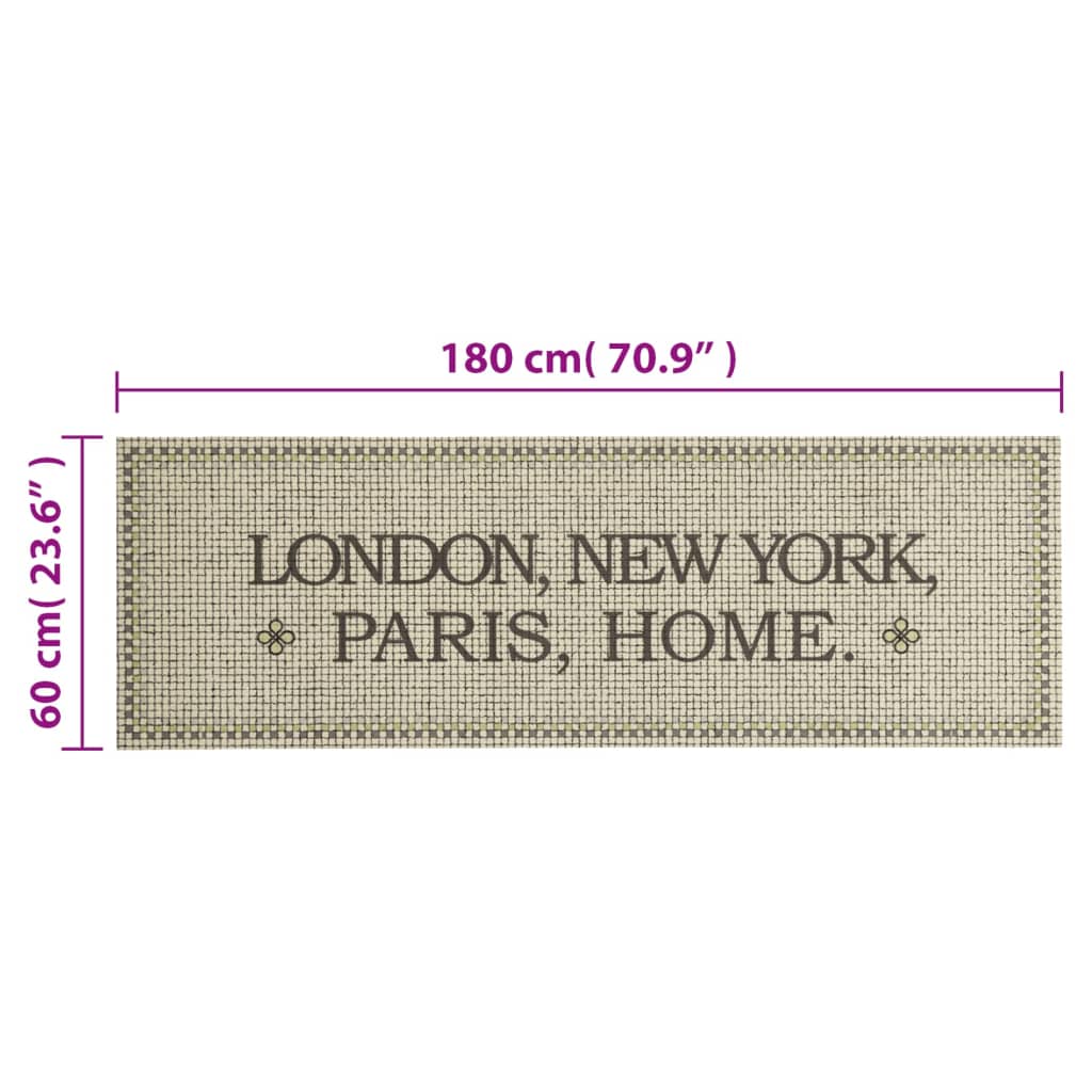 Keukenmat wasbaar Home-tekst 60x180 cm fluweel is nu te koop bij PeponiXL, paradijselijk wonen!