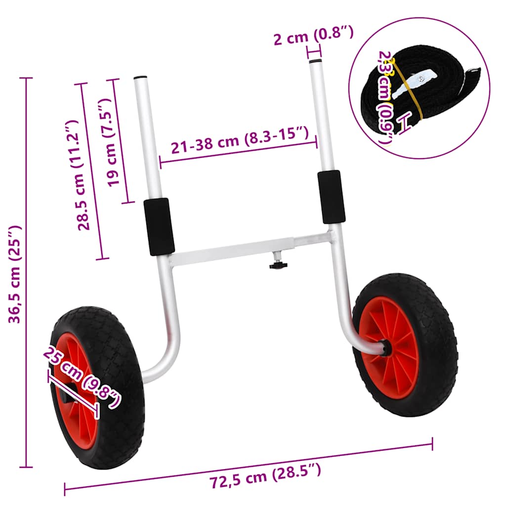 Kajaktrolley 90 kg aluminium is nu te koop bij PeponiXL, paradijselijk wonen!