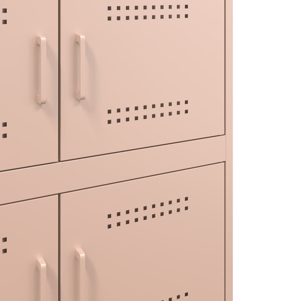 Dressoir 68x39x79 cm staal roze is nu te koop bij PeponiXL, paradijselijk wonen!