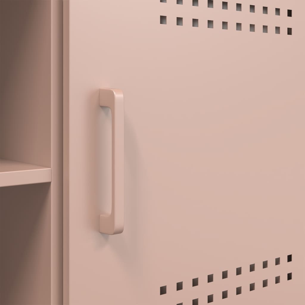 Tv-meubel 100,5x39x50,5 cm staal roze is nu te koop bij PeponiXL, paradijselijk wonen!