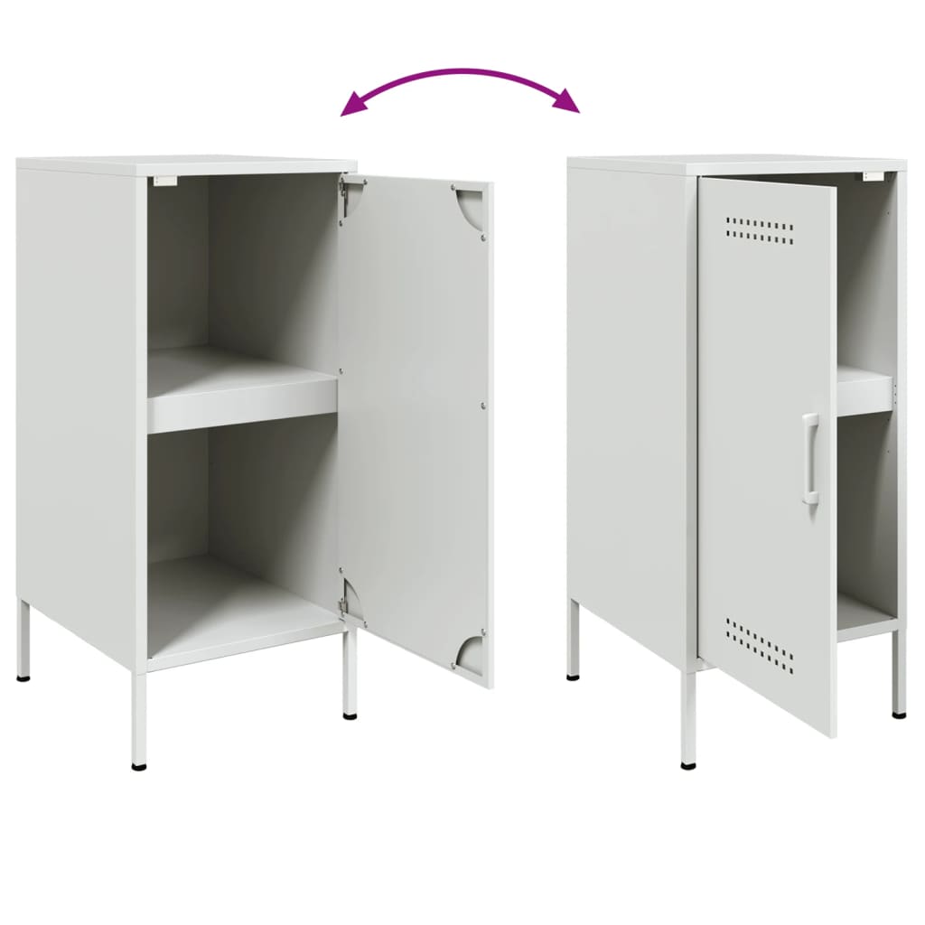 Dressoirs 2 st 36x39x79 cm staal wit is nu te koop bij PeponiXL, paradijselijk wonen!