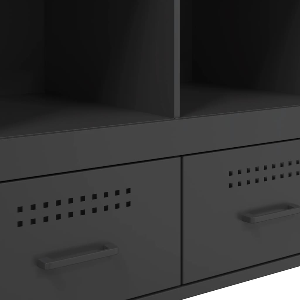 Hoge kast 68x39x101,5 cm staal zwart is nu te koop bij PeponiXL, paradijselijk wonen!