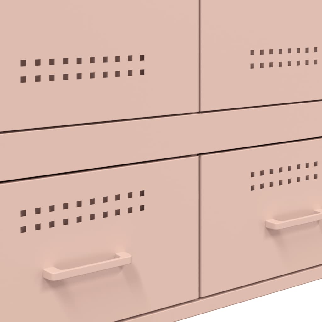 Hoge kast 68x39x101,5 cm staal roze is nu te koop bij PeponiXL, paradijselijk wonen!