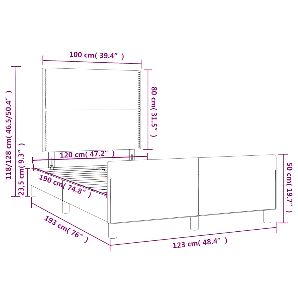 Bedframe zonder matras 120x190 cm fluweel donkergroen is nu te koop bij PeponiXL, paradijselijk wonen!