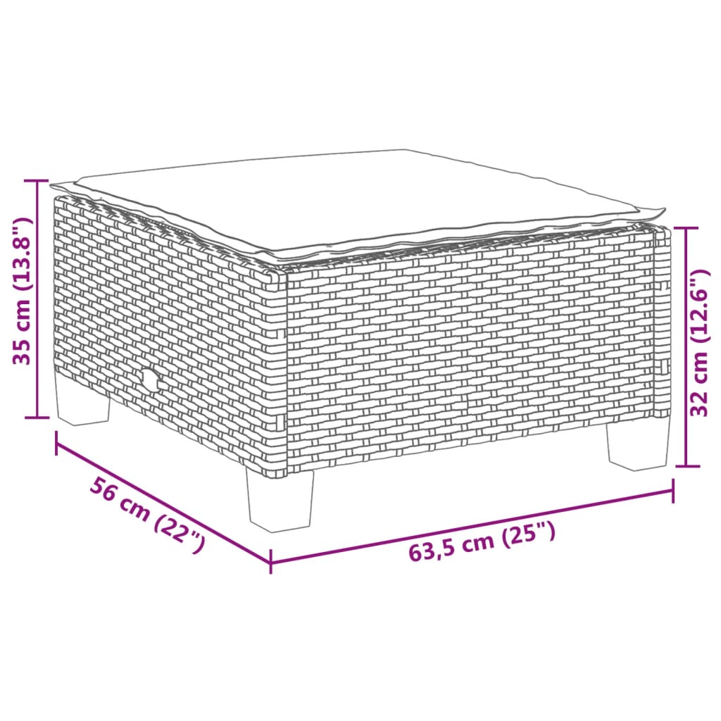 5-delige Loungeset met kussens poly rattan grijs is nu te koop bij PeponiXL, paradijselijk wonen!