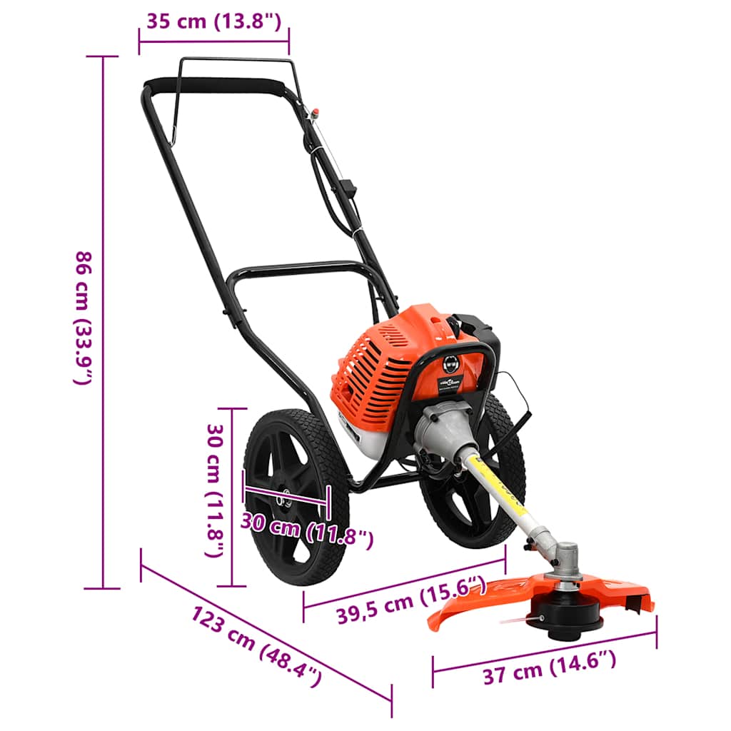 Bosmaaier met wielen 52 cc 1,45 kW oranje is nu te koop bij PeponiXL, paradijselijk wonen!