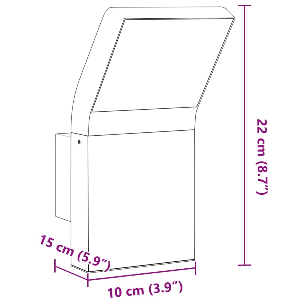 Buitenwandlampen 2 st LED gegoten aluminium zwart is nu te koop bij PeponiXL, paradijselijk wonen!