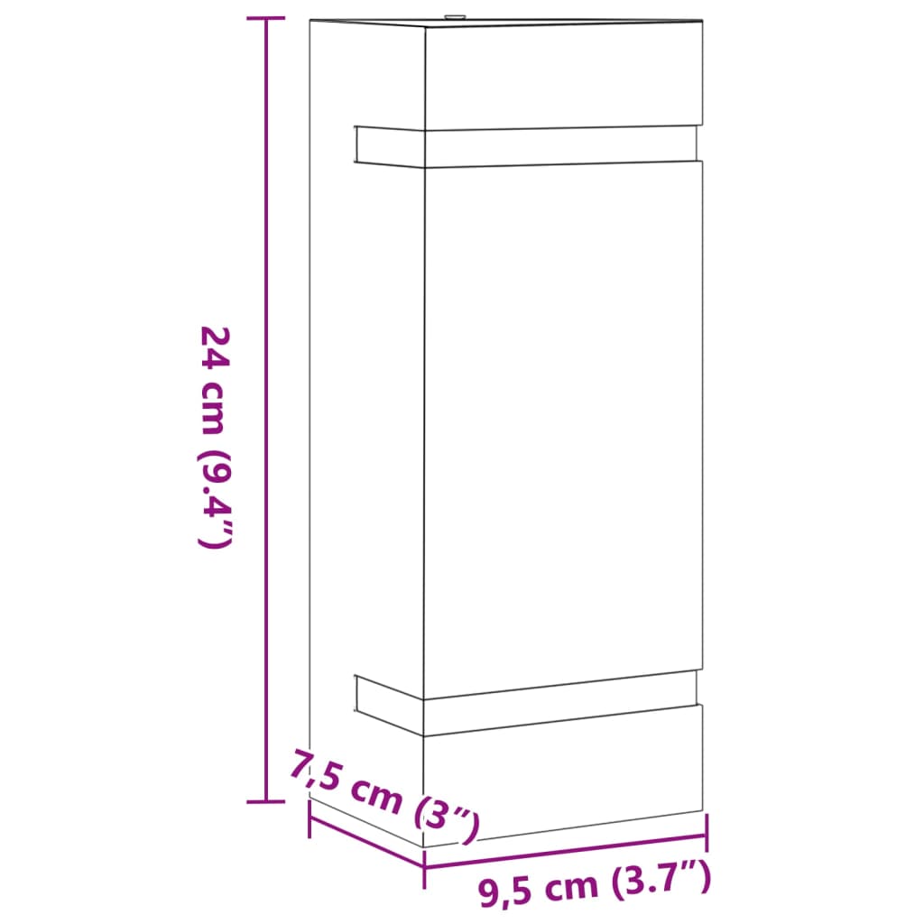 Buitenwandlamp roestvrij staal zwart is nu te koop bij PeponiXL, paradijselijk wonen!