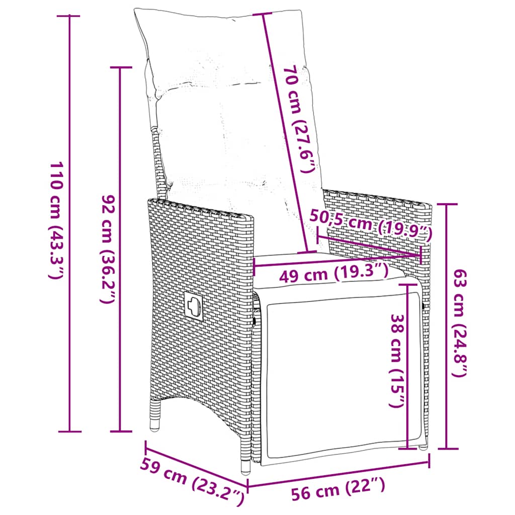9-delige Tuinset met kussens poly rattan bruin is nu te koop bij PeponiXL, paradijselijk wonen!