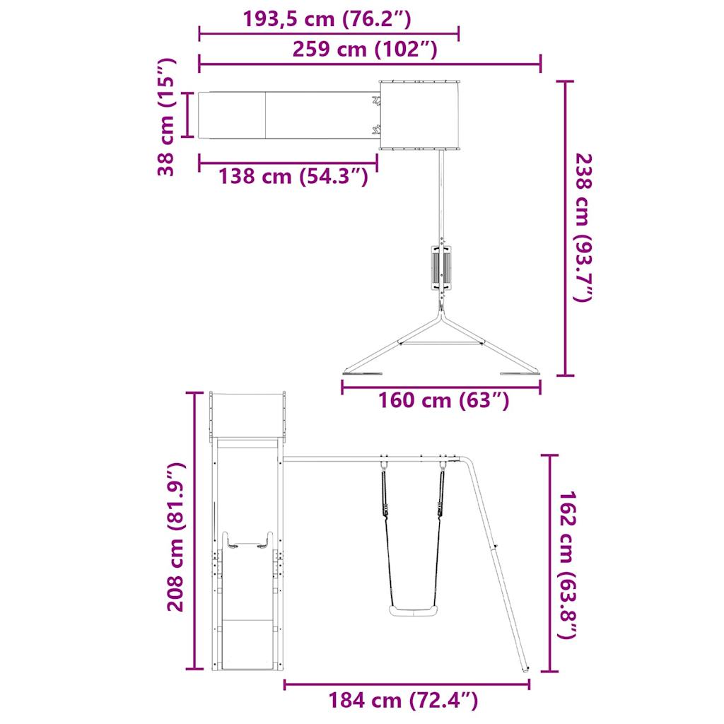 Speelhuis geïmpregneerd grenenhout is nu te koop bij PeponiXL, paradijselijk wonen!