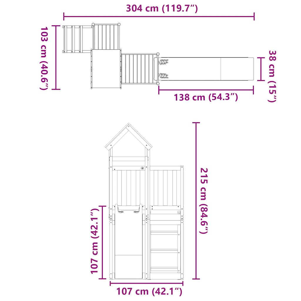 Speelhuis massief grenenhout is nu te koop bij PeponiXL, paradijselijk wonen!