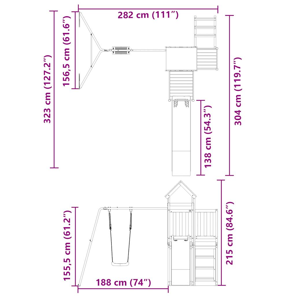 Speelhuis massief grenenhout is nu te koop bij PeponiXL, paradijselijk wonen!
