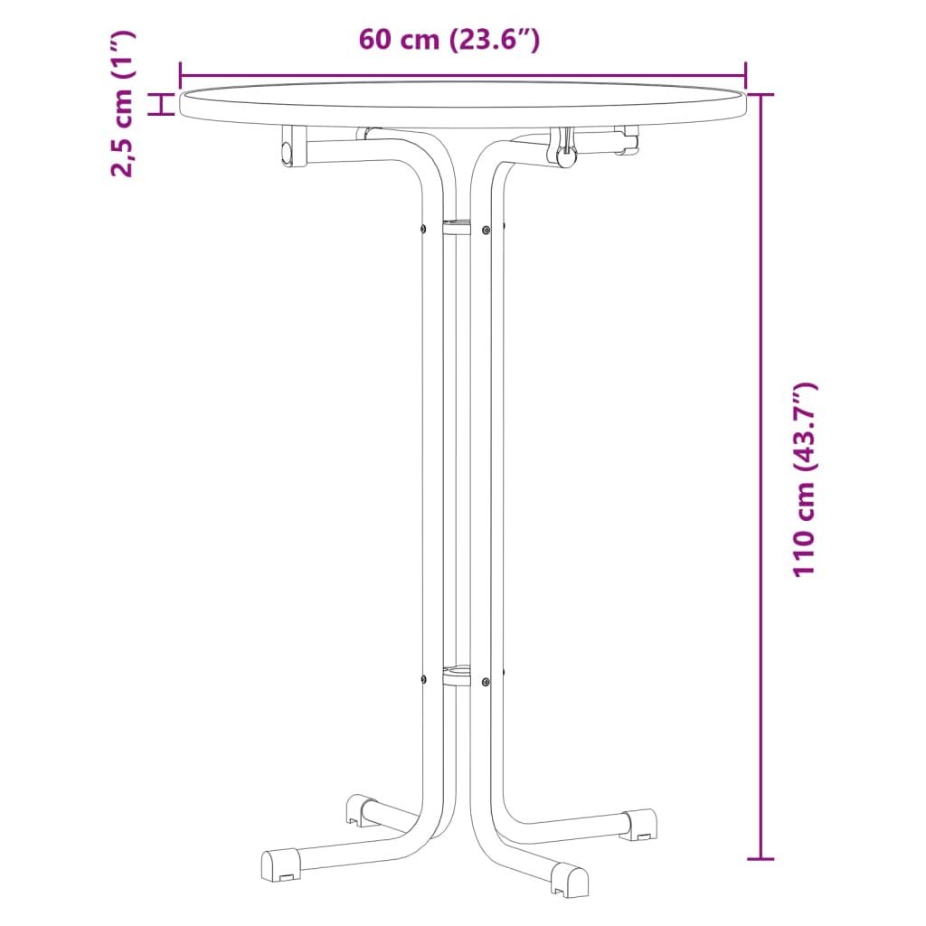 Bartafel Ø 60x110 cm bewerkt hout en staal wit is nu te koop bij PeponiXL, paradijselijk wonen!