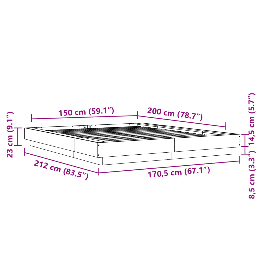 Bedframe bewerkt hout wit 150x200 cm is nu te koop bij PeponiXL, paradijselijk wonen!