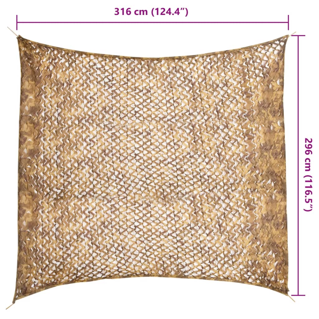 Camouflagenet met opbergzak 316x296 cm zandkleurig is nu te koop bij PeponiXL, paradijselijk wonen!