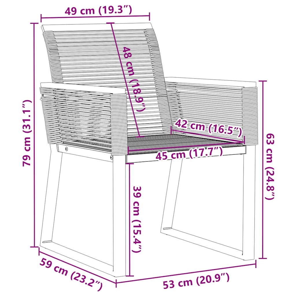 Tuinstoelen 2 st poly rattan zwart is nu te koop bij PeponiXL, paradijselijk wonen!