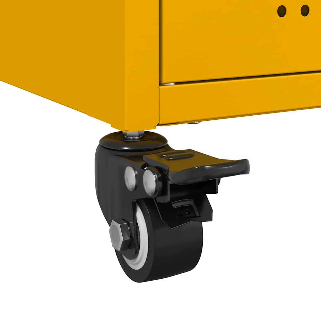 Dressoir 68x39x72 cm staal mosterdgeel is nu te koop bij PeponiXL, paradijselijk wonen!