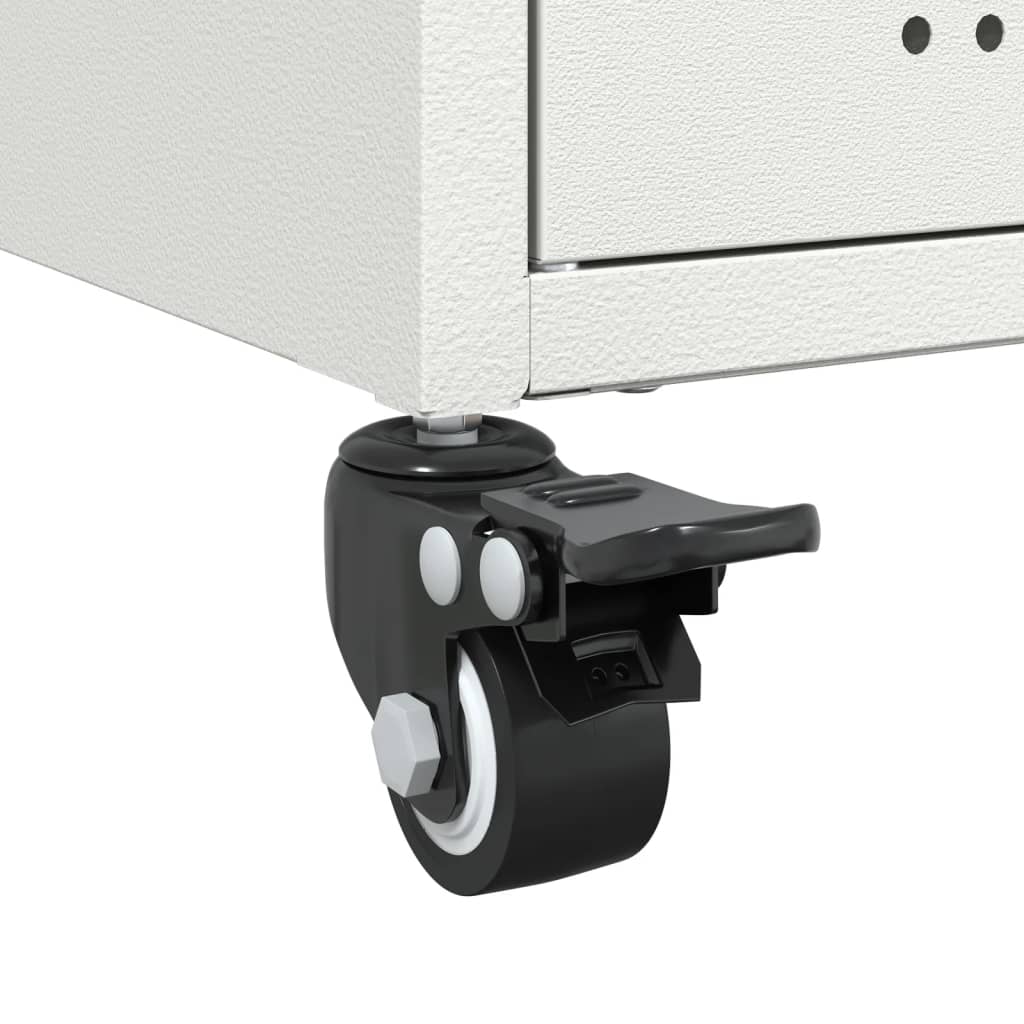 Nachtkastje 36x39x59 cm staal wit is nu te koop bij PeponiXL, paradijselijk wonen!