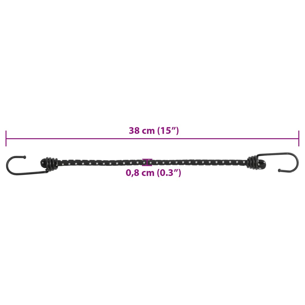 Spanelastieken met reflecterende strips en haken 10 stuks 38 cm is nu te koop bij PeponiXL, paradijselijk wonen!