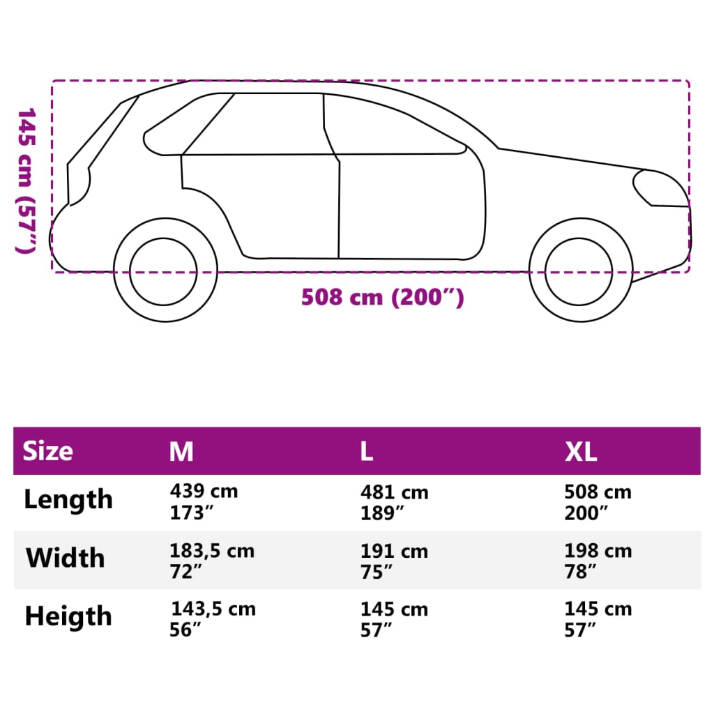 Autohoes voor SUV XL nonwoven stof volledig grijs is nu te koop bij PeponiXL, paradijselijk wonen!